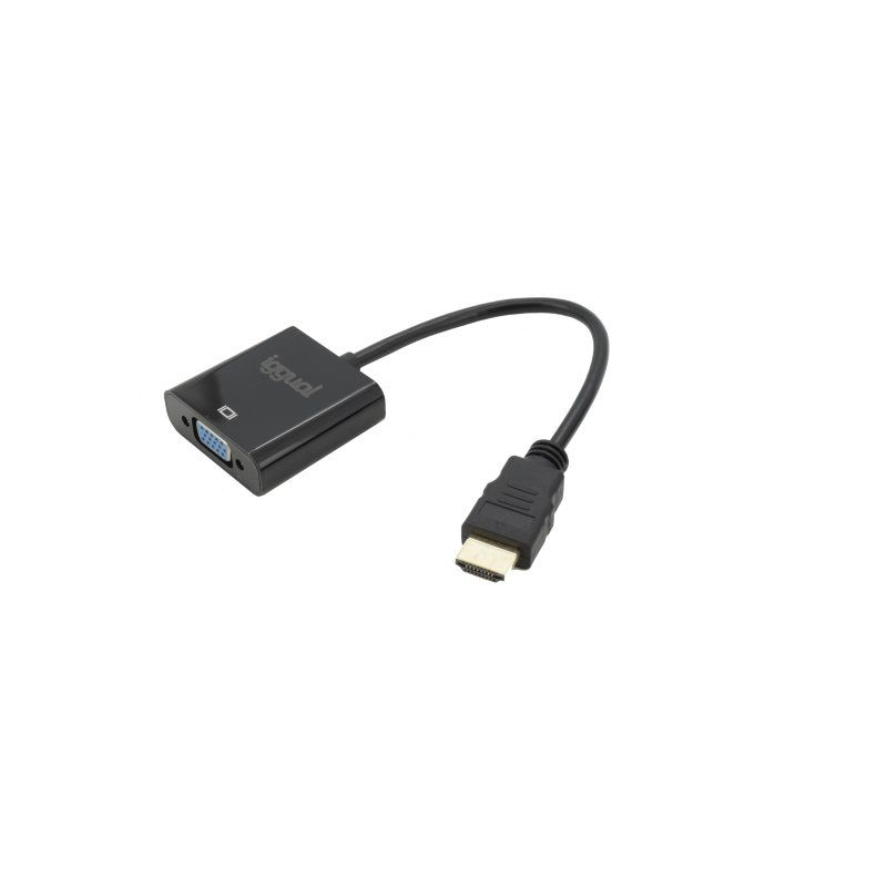 iggual Adaptador HDMI a VGA audio 35 mm 